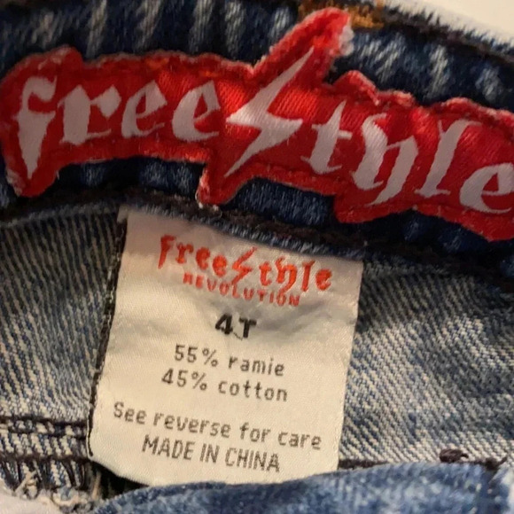 FREE STYLE EUC GIRLS DESIGNER JEANS DENIM PANTS BOTTOMS SUMMER CASUAL SIZE 4T 4 - Picture 7 of 8